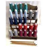 Sewing thread display holder/crochet needles