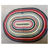 57 inch wide vintage woven rug