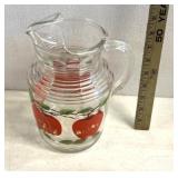 Vintage apple themed water, pitcher