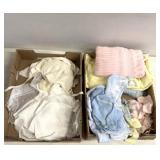 Vintage babies, clothes, blankets