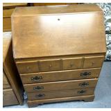 Vintage four drawer secretary, combo desk