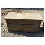 Vintage wooden dresser with two drawers