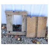 2 wooden carts