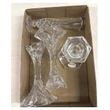 Crystal vase/candlesticks