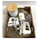 Kitchen canister/grinder/hand mixers