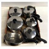 Revere Ware parts and pans/one other