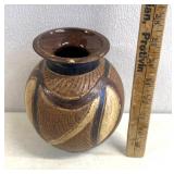mid-century Sawa Keramik vase with sgraffito