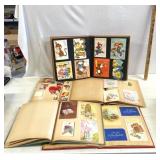 Vintage greeting cards, 5 scrap bowls full