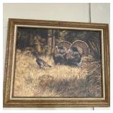 Turkey themed, framed canvas painting