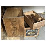 Wooden Advertising crates and boxes