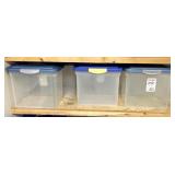 6 clear small  storage containers