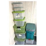 10 storage containers/green