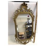 Vintage wall hanging framed mirror