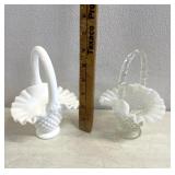 2 vintage hobnail , Fenton and milk, glass glass