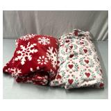 Christmas and Valentineï¿½s throw blankets fleece.