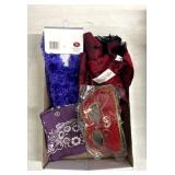 Slippers/scarf/masquerade mask