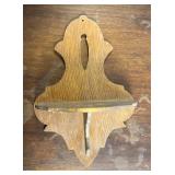 Vintage wooden 8 inch wide wall hanging shelf