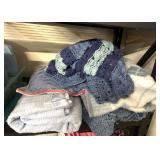 Blue blankets and throws