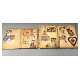 Vintage scrapbook w/valentineï¿½s/holiday cards