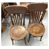 2 vintage wooden chairs