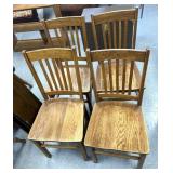 4 antique wooden chairs