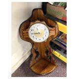 Wooden corner clock