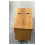 Vintage wooden sewing cabinet