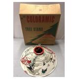 Vintage coloramic Christmas tree stand