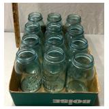 12 blue ball canning jars