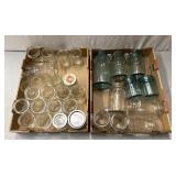 2 boxes of miscellaneous canning jars