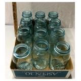 12 blue ball canning jars