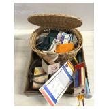 Sewing basket with related items