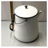 Vintage white/black enamel ware coffee pot