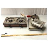 Gas stove top/other vintage cooking items