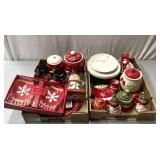 Christmas cookie jars/dishware/other