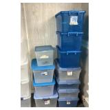 11 clear/blue totes