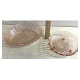 Pink glassware bowls