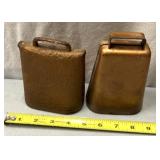 2 vintage cowbells