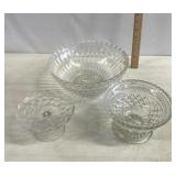 Glass service bowls