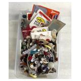 Vintage sewing buttons and other items