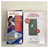 2 sunbeam heating pads