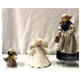 Vintage hand crafted dolls figures