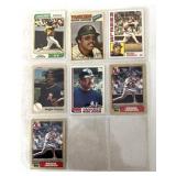 7 Reggie Jackson vintage baseball cards