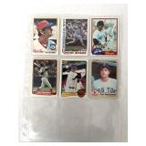 6 vintage  Carl Yastrzemski baseball cards