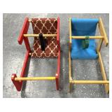 2 vintage childs table seats