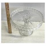 Vintage glass  cake platter