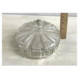Vintage glass covered candy dish