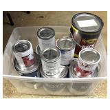 Variety of paints half to 3/4 full at least