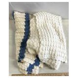 2 crocheted, throw blankets