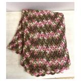 Crocheted throw blanket